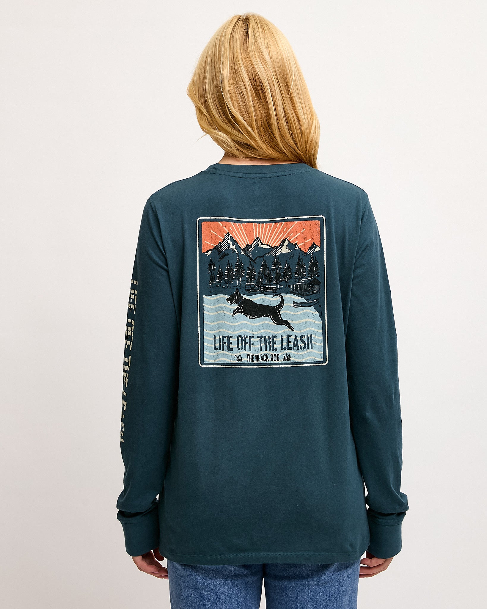 【The Black Dog】long sleeve tee USA製 The Black Dog】long sleeve tee USA製 Ladies Classic