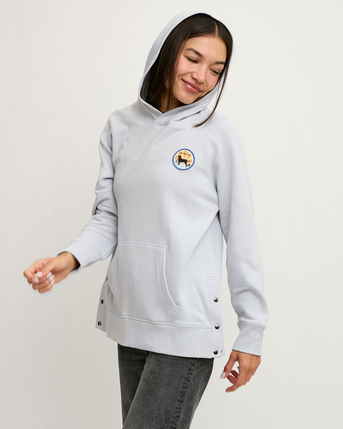 Ladies Tidewashed Snap Hoodie