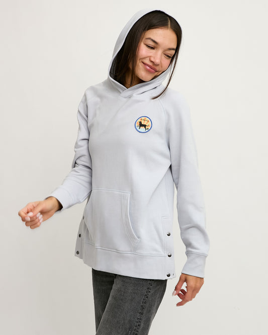 Ladies Tidewashed Snap Hoodie