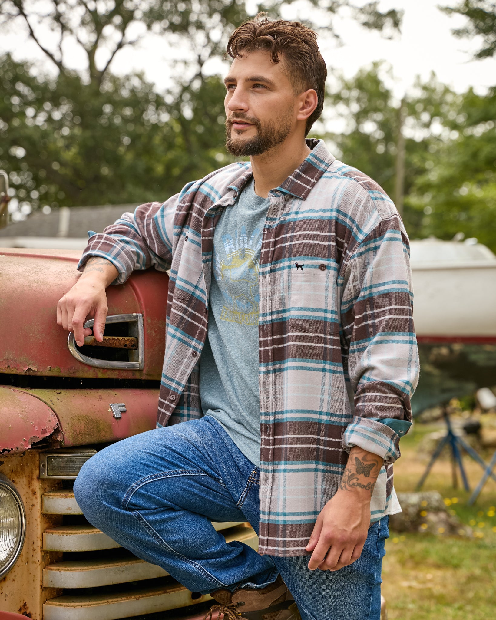 Mens Rockwood Flannel Shirt – The Black Dog - Main Image