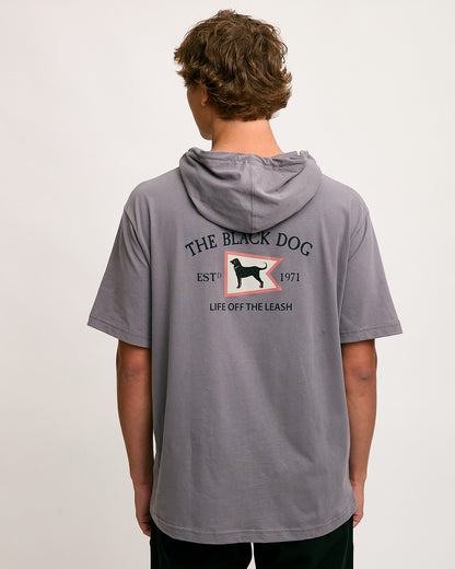 Mens Shortsleeve Hoodie Burgee Cadet