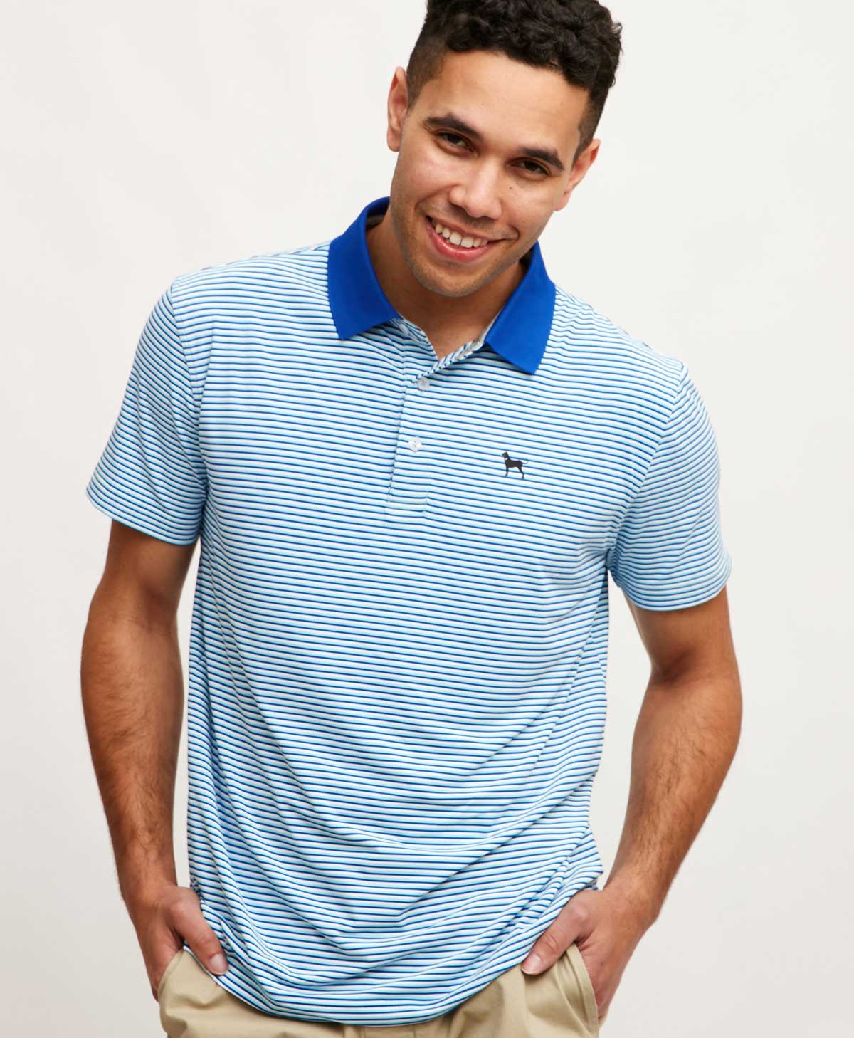 Mens Fairway Stripe Shortsleeve Polo