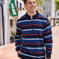 Men's Indigo Stripe 1/2 Zip