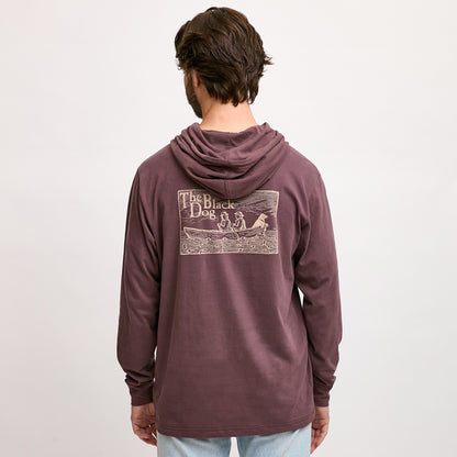 Mens Woodcut Boat Cadet Hoodie
