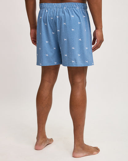 Mens Stripe Dog Knit Boxer