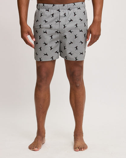 Mens Tossed Dog Woven Boxer