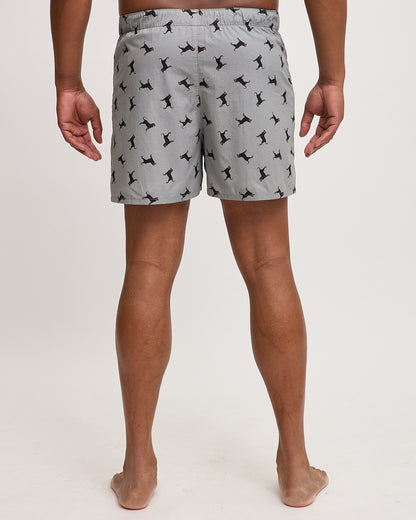 Mens Tossed Dog Woven Boxer