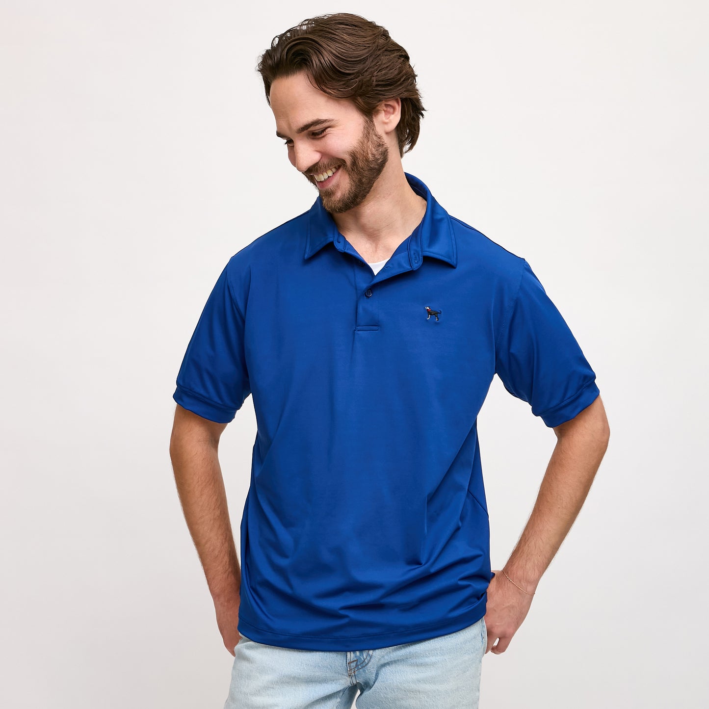 Mens Above Board Shortsleee Tech Polo