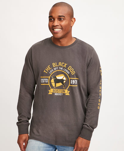 Mens Longsleeve Black and Gold 2024 Tee