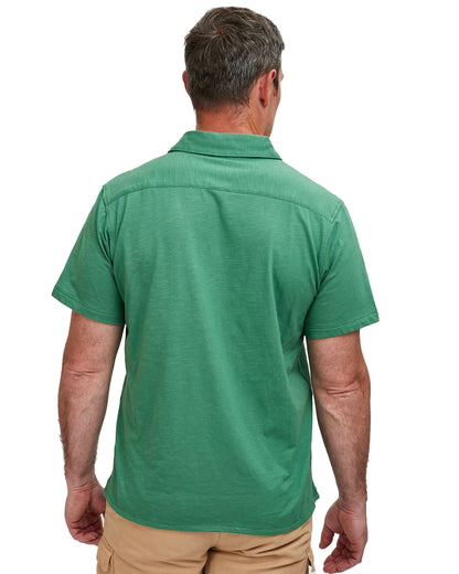 Mens Solid Slub Knit Camp Shirt (SALE)