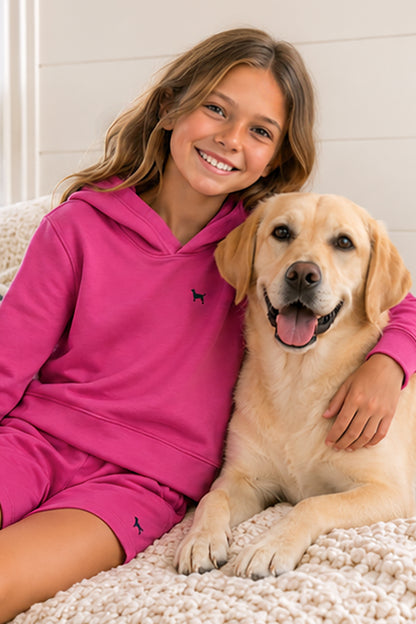Kids Night In Crop Hoodie