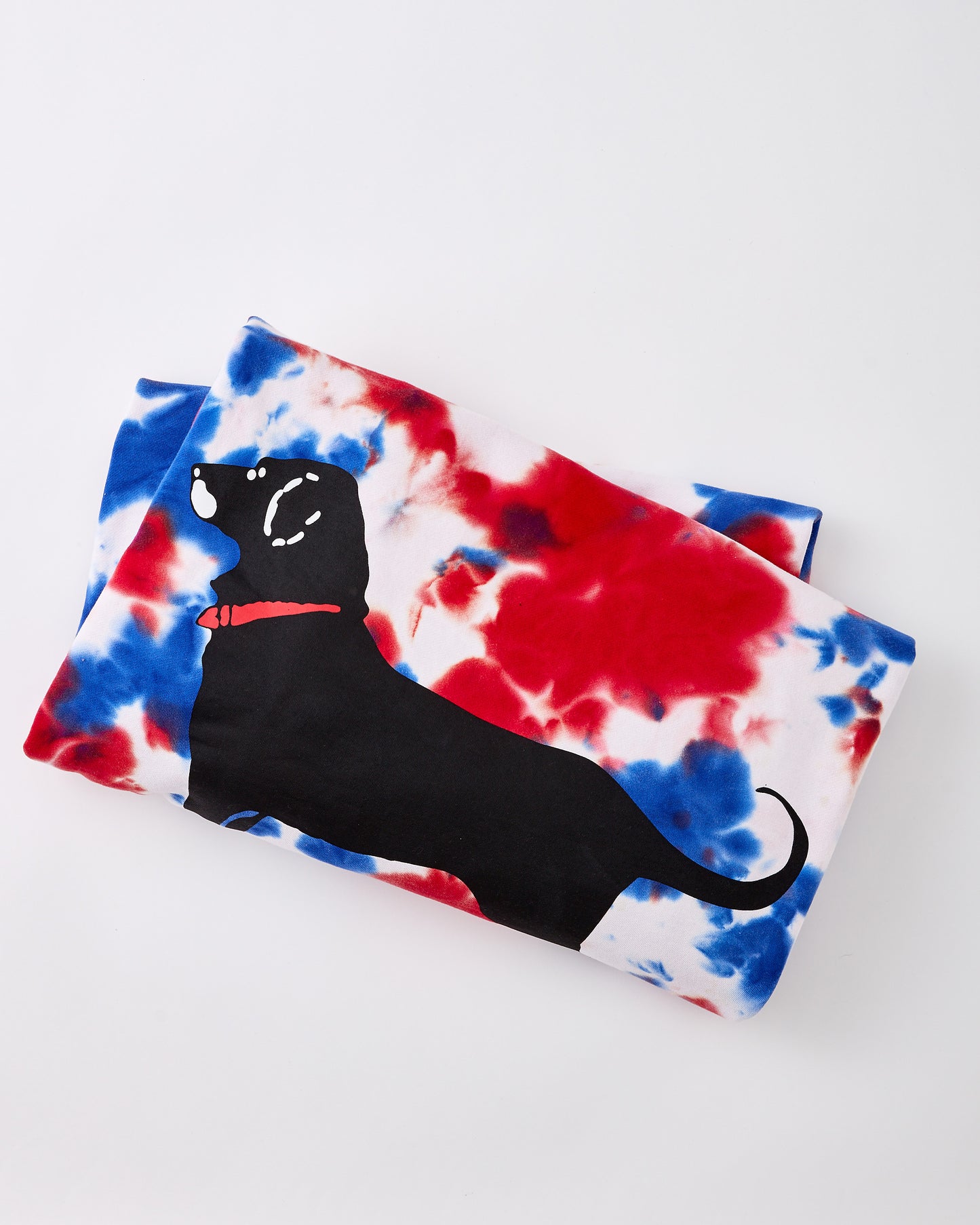 Black Dog Tie Dye Sweatshirt Blanket