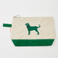 Black Dog Canvas Makeup Bag