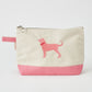 Black Dog Canvas Makeup Bag