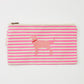 Embroidered Canvas Clutch