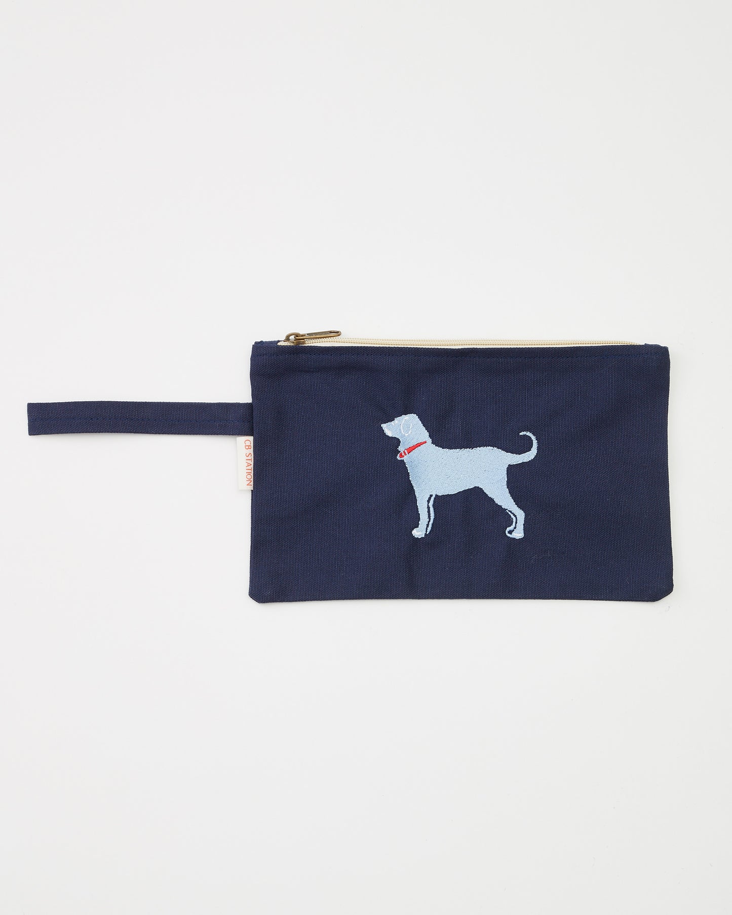 Embroidered Canvas Clutch