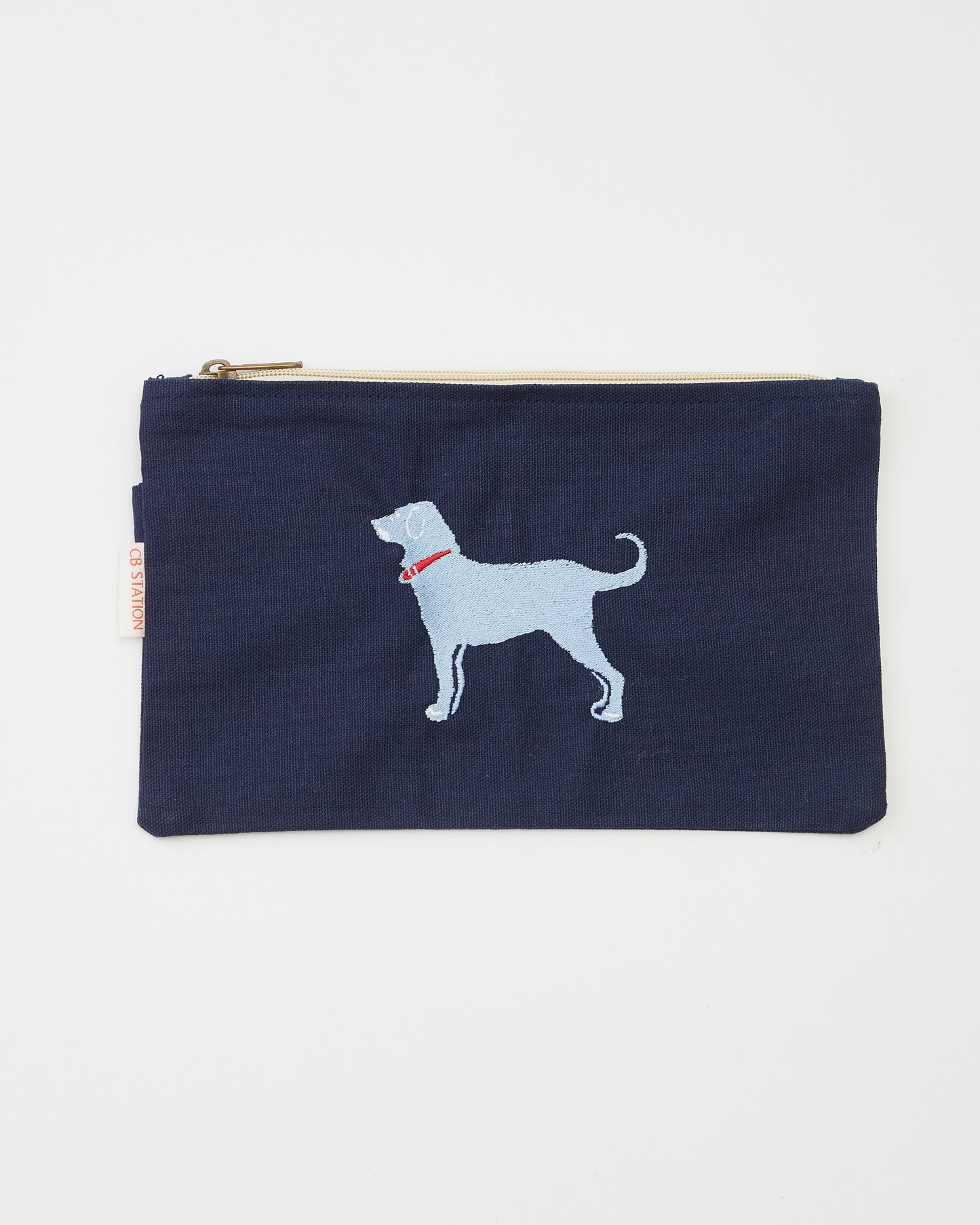 Embroidered Canvas Clutch