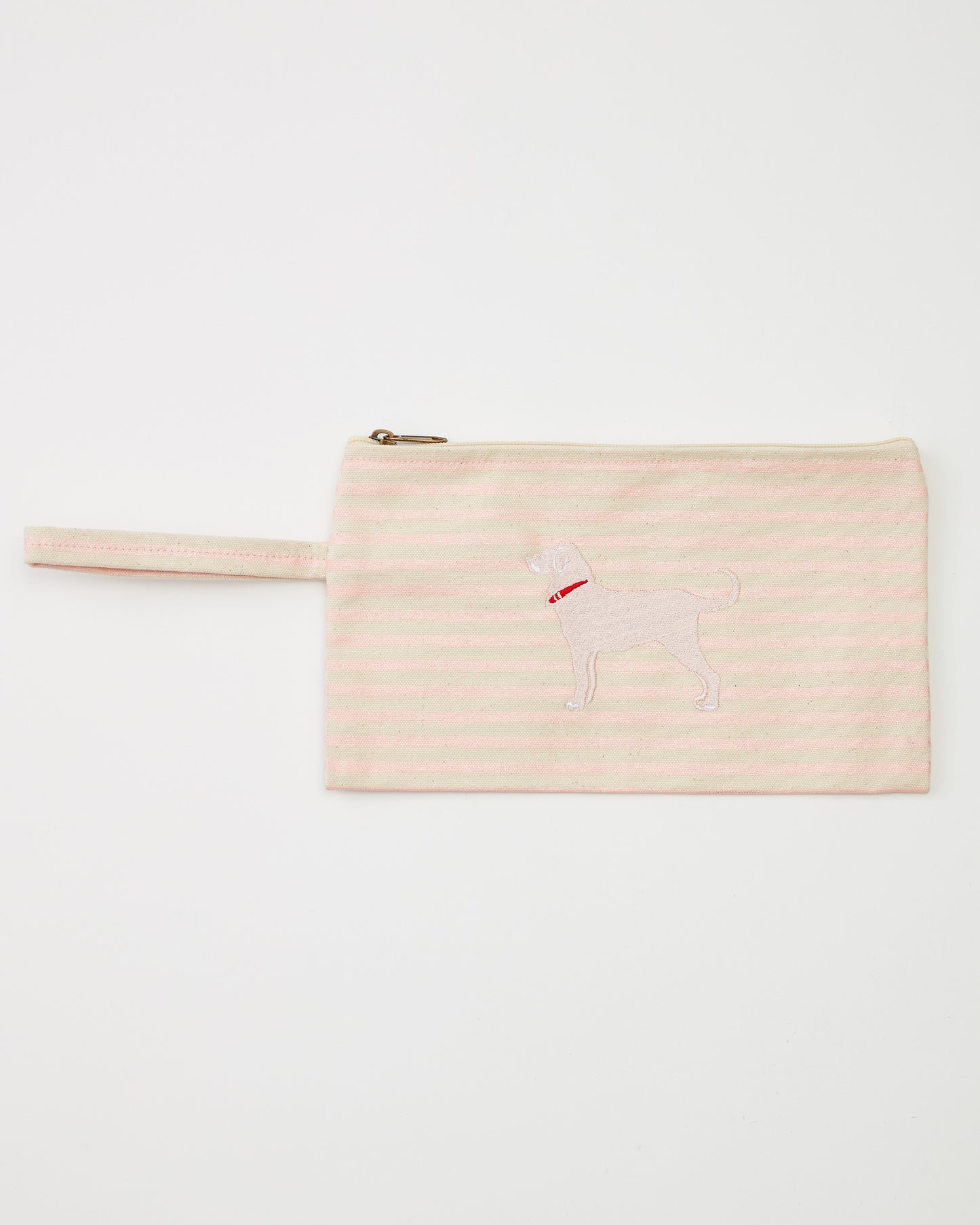 Embroidered Canvas Clutch