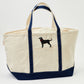 Large Boat Tote With Zipper