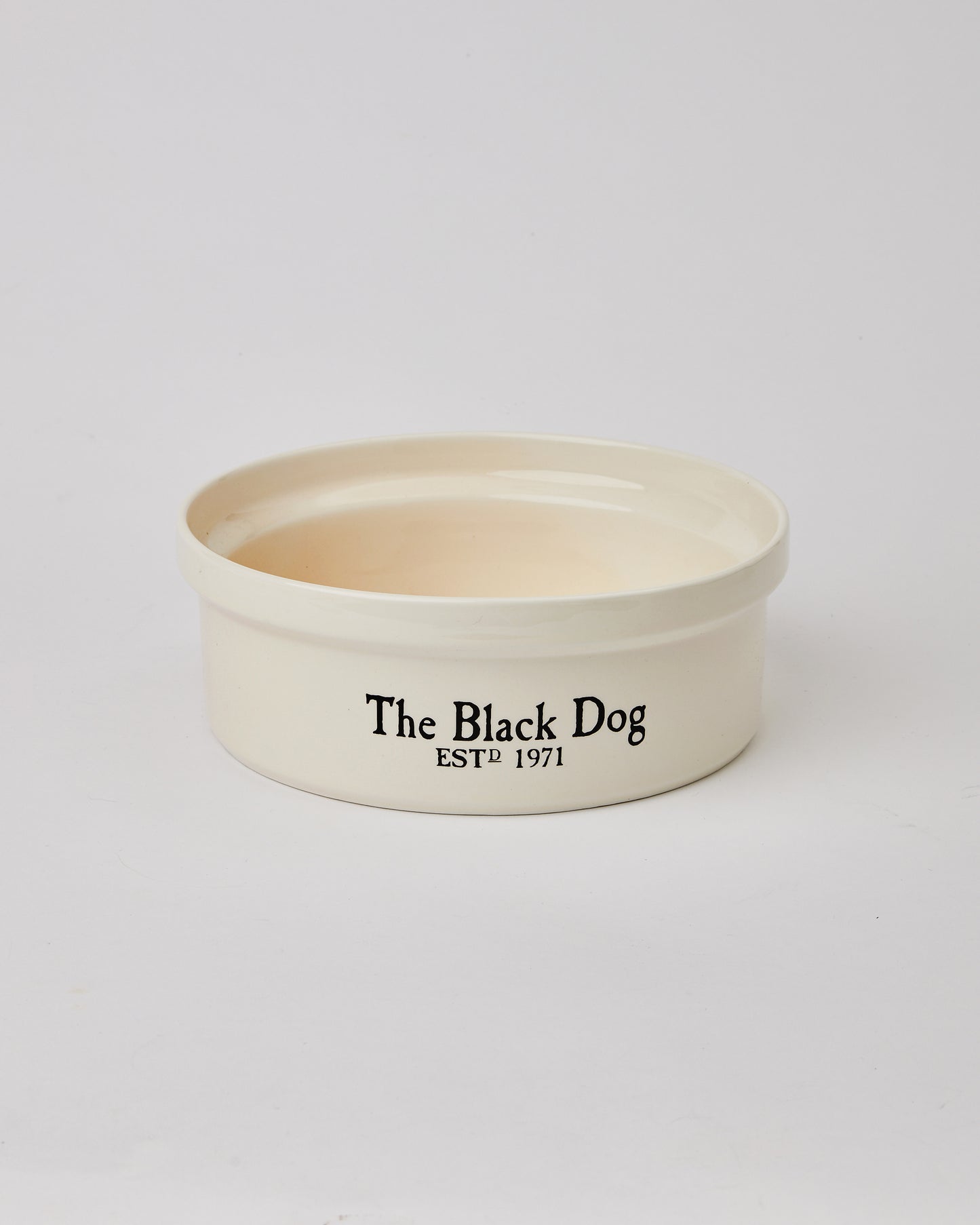 Black Dog Ceramic Dog Bowl