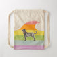 Black Dog Large Drawstring Bag