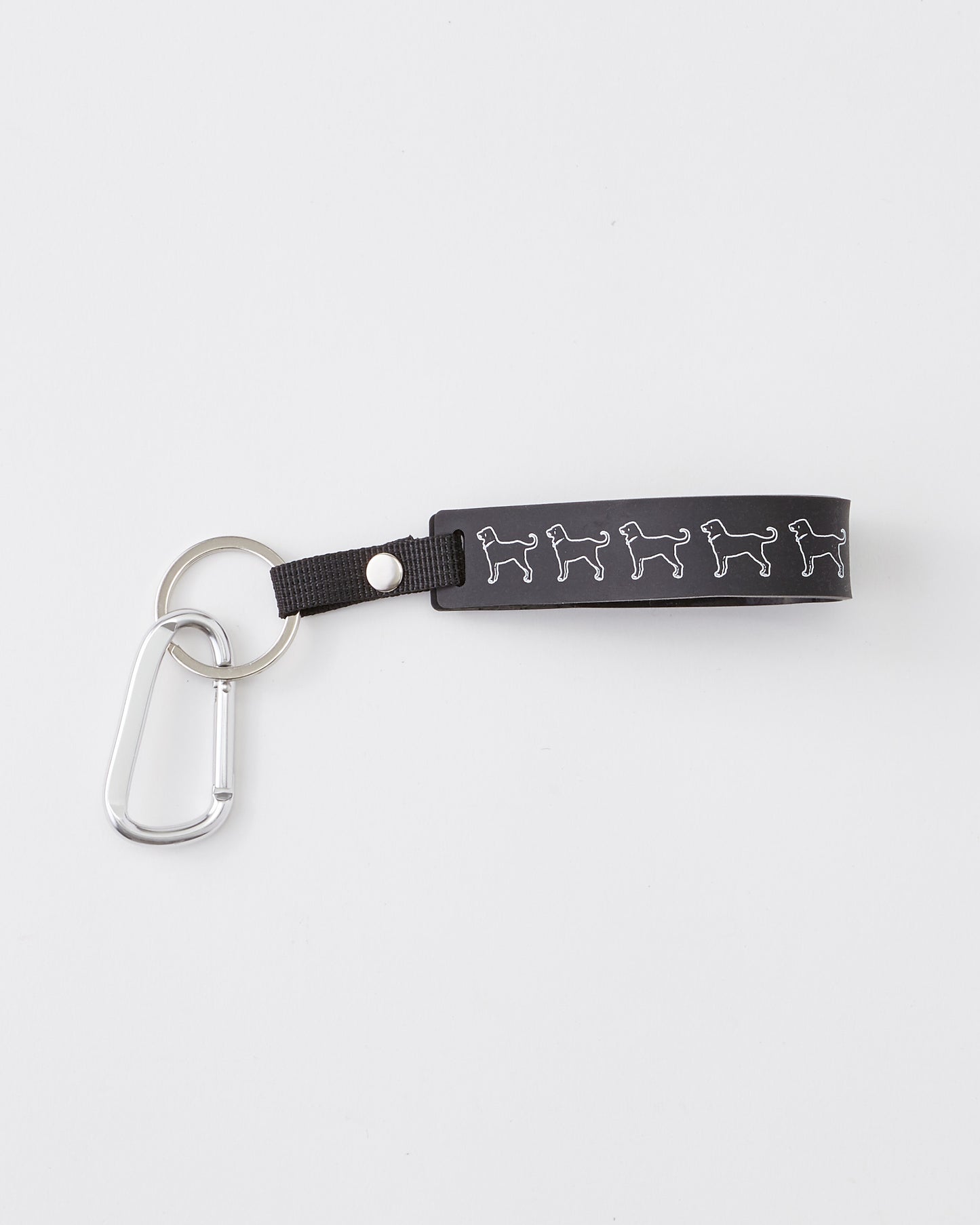 Black Dog Silicone Key Chain