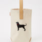 Black Dog Genuine Leather Grip Wine Carrier