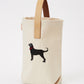 Black Dog Genuine Leather Grip Wine Carrier