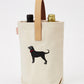 Black Dog Genuine Leather Grip Wine Carrier