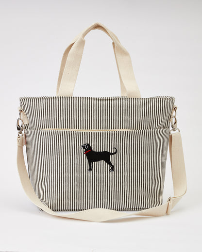 Black Dog Stripes Cooler Tote
