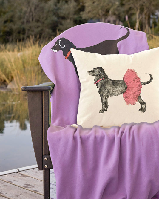 Black Dog Tutu Dog Pillow 12x20