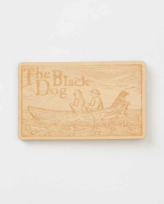 Black Dog Wood Cut Boat Magnet