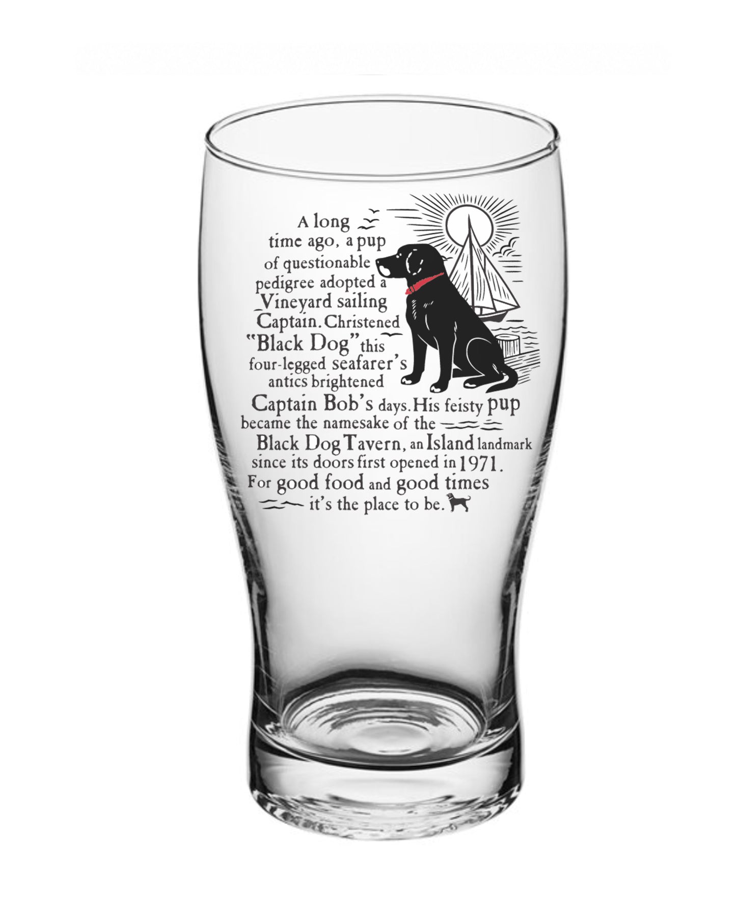 Black Dog Story Pub Glass 20oz