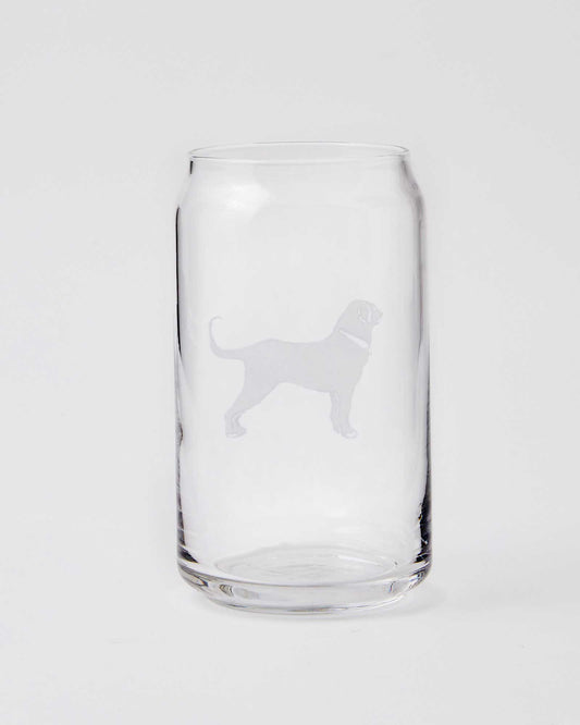 Etched Beer Can Glass 16oz