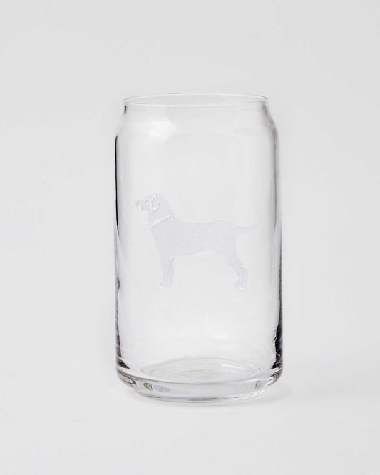 Etched Beer Can Glass 16oz
