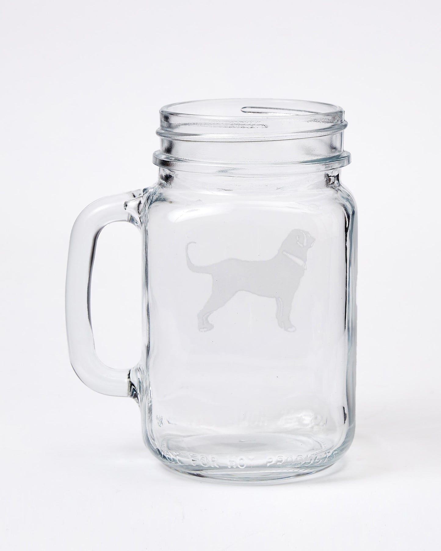 Etched Jar with Handle 16 oz
