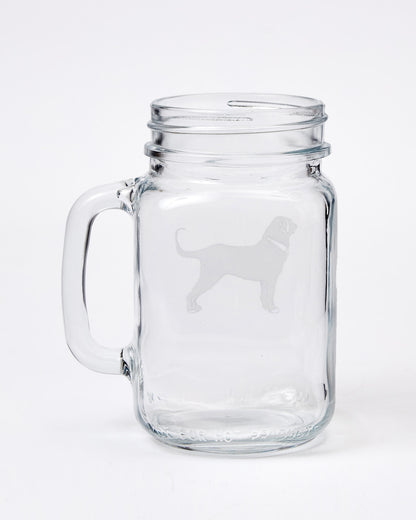 Etched Jar with Handle 16 oz