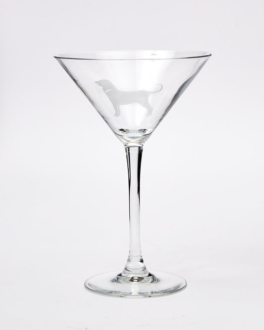 Etched Martini Glass 7.25 OZ