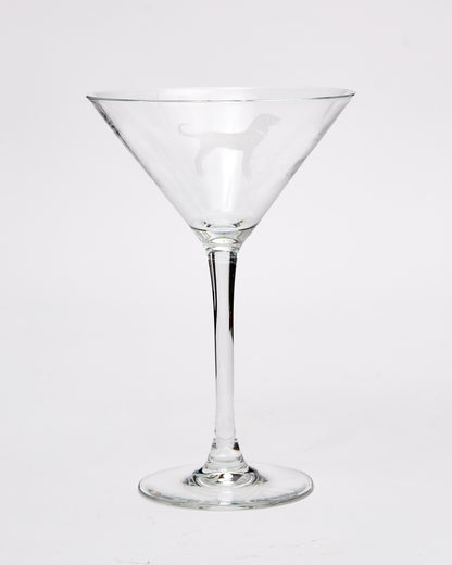 Etched Martini Glass 7.25 OZ