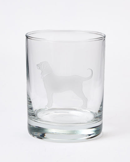 Etched Double Old Fashioned Glass 14 oz