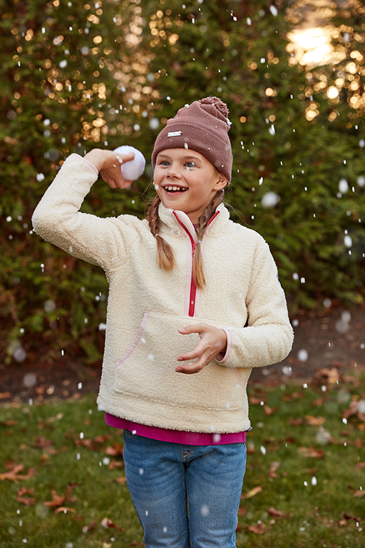 Sherpa pullover top for toddlers