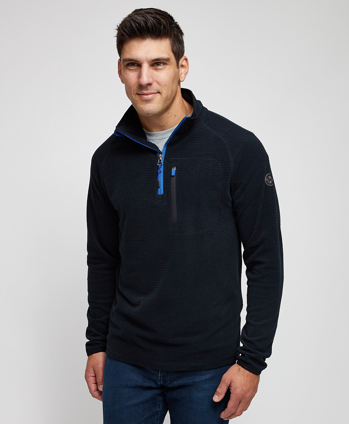 Black quarter hot sale zip fleece