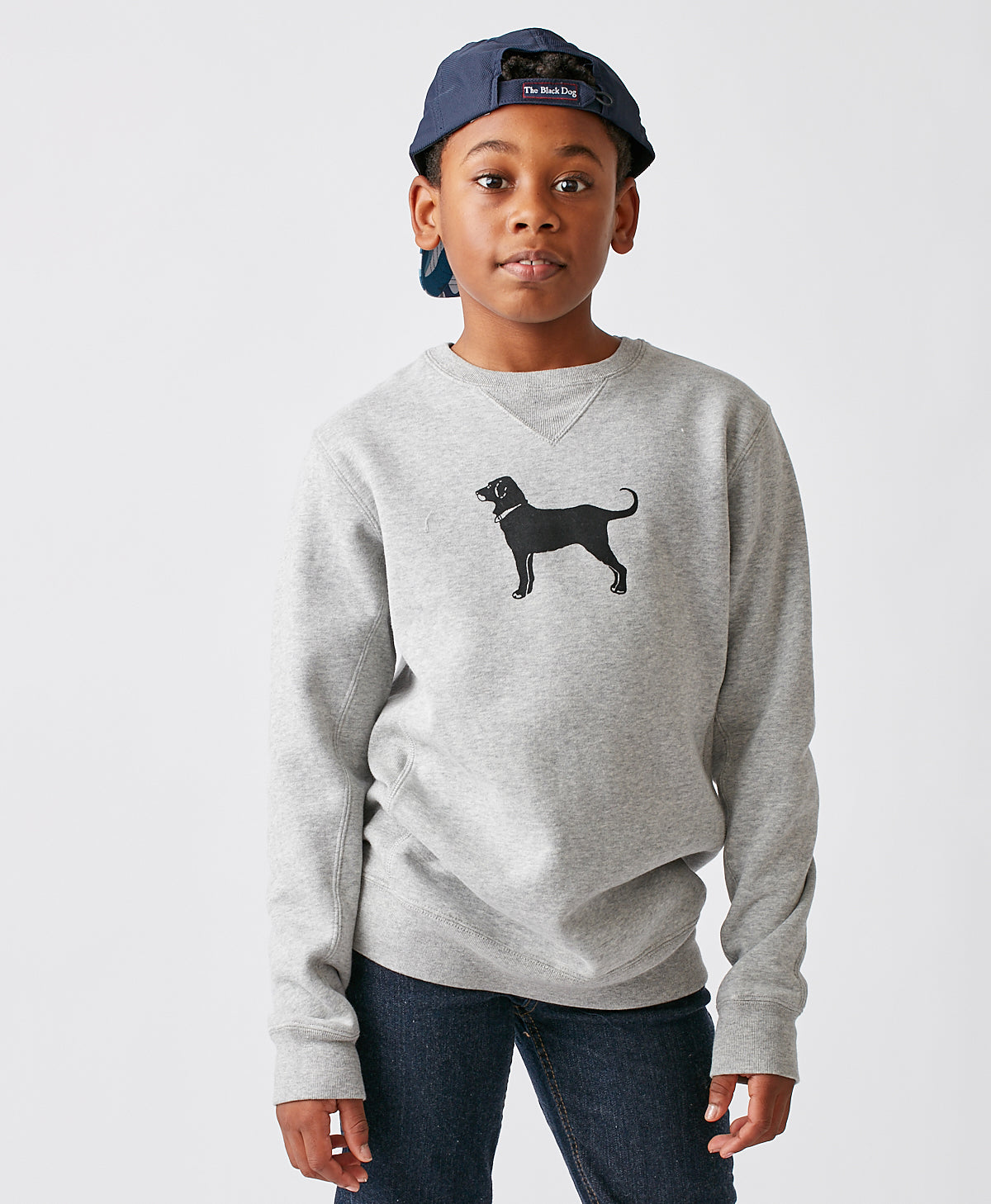 Black store dog crewneck