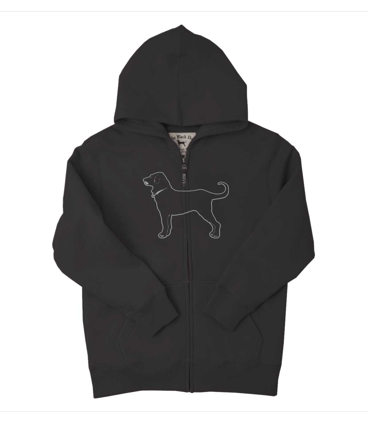 Black dog hooded sales sweatshirt