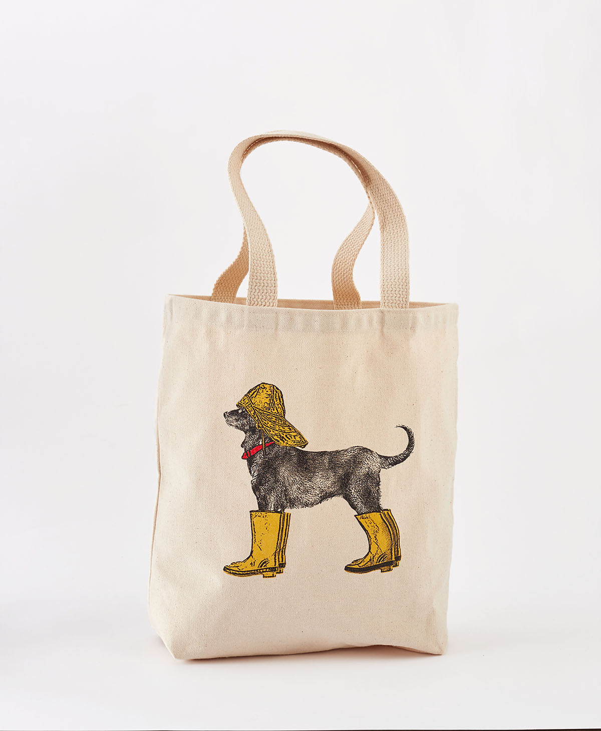 Rainboot Dog Canvas Tote